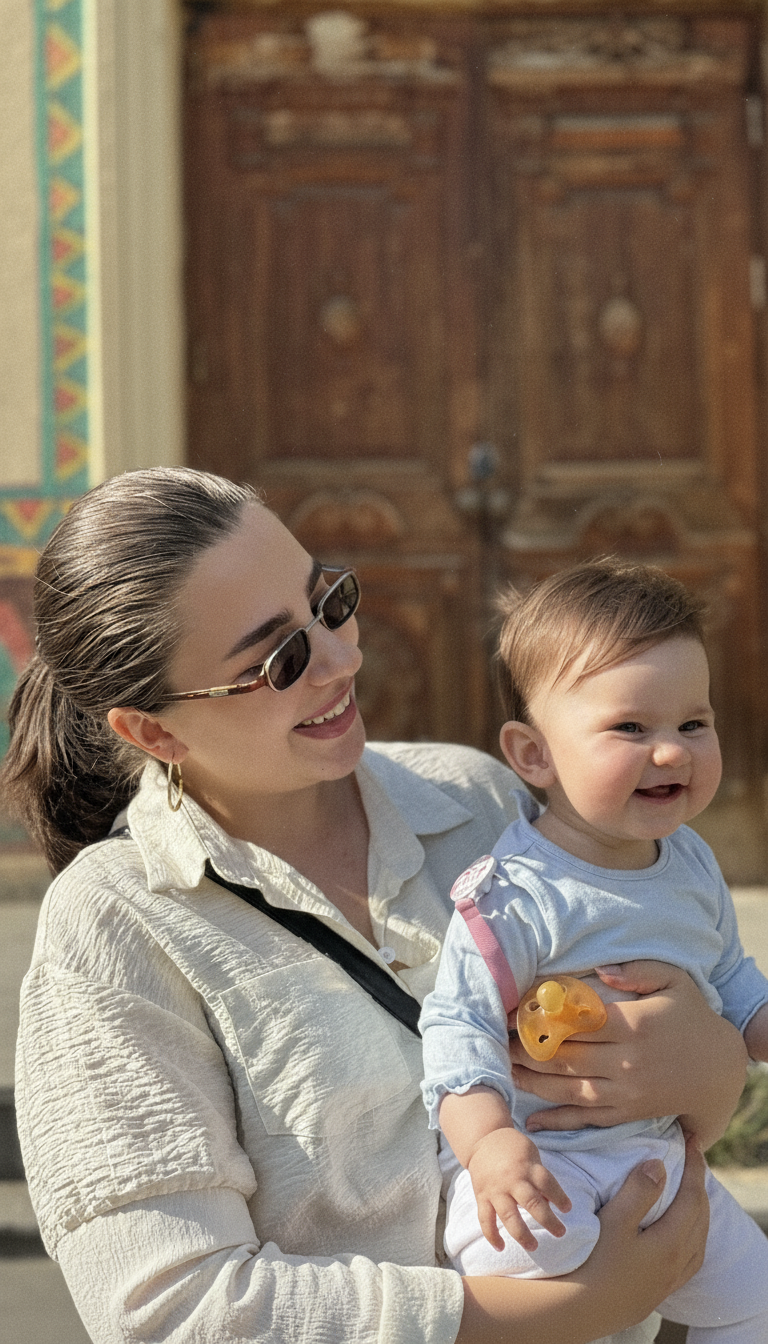Side profile portrait of a woman